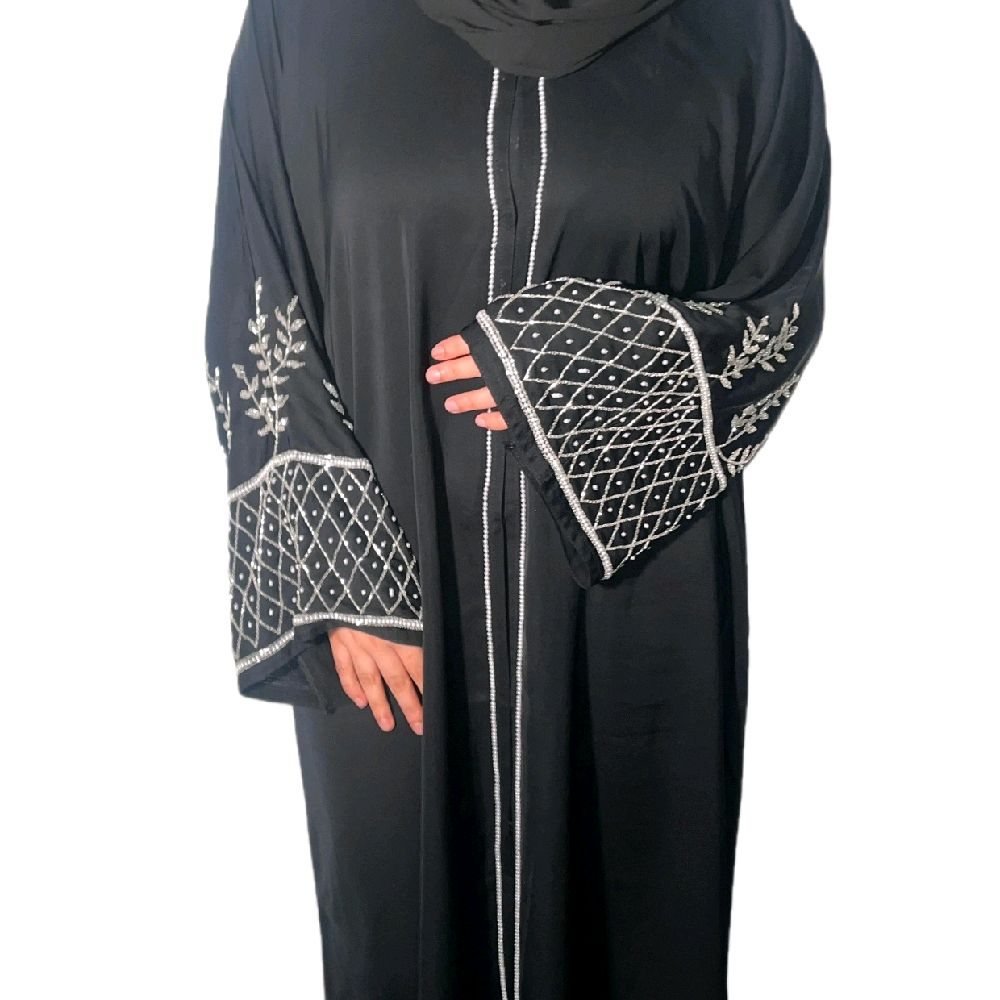 Haya Abaya - Black,Navy,Royal Blue, Olive Embellished 3 Piece Set with Matching Scarf and Belt love party hitam ramadan luxury