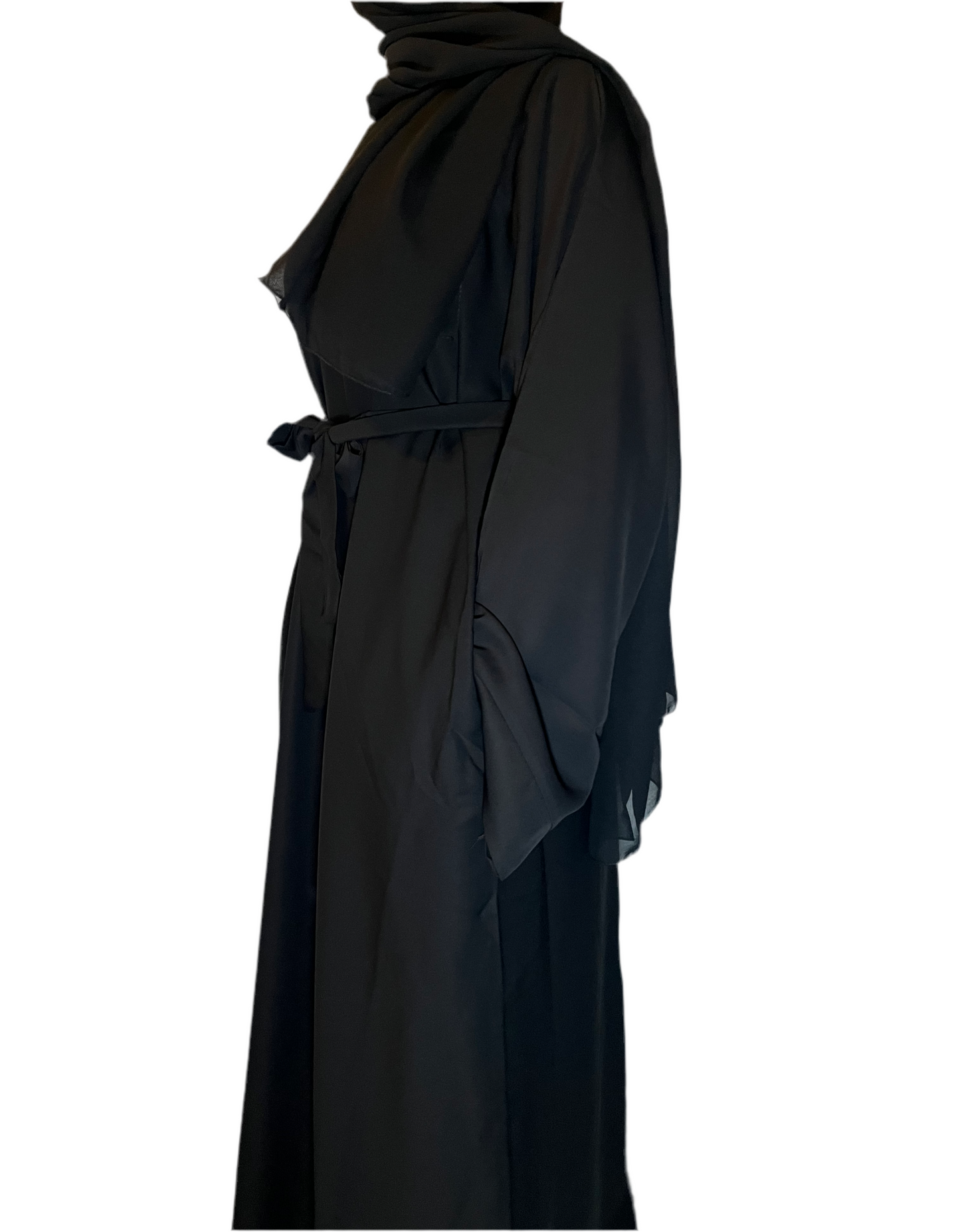 Leila Plain Abaya -with Pockets   3-Piece Set