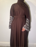Safa Abaya with Embroidered Sleeves and Pockets - Premium Nida Fabric essential hitam ramadan embroidery elegant daily