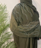 Marwa Abaya In Midnight - Olive
