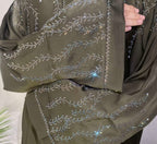 Marwa Abaya In Midnight - Olive