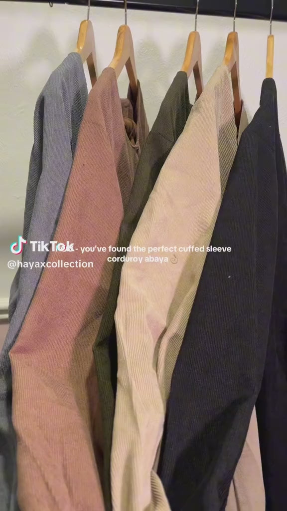 Amal Corduroy Winter Abayas 5 Colours Available
