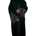 Haya Abaya - Black,Navy,Royal Blue, Olive  Embellished 3 Piece Set with Matching Scarf and Belt love party hitam ramadan luxury