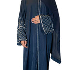 Haya Abaya - Black,Navy,Royal Blue, Olive  Embellished 3 Piece Set with Matching Scarf and Belt love party hitam ramadan luxury