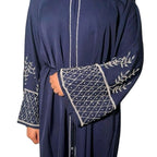 Haya Abaya - Black,Navy,Royal Blue, Olive  Embellished 3 Piece Set with Matching Scarf and Belt love party hitam ramadan luxury