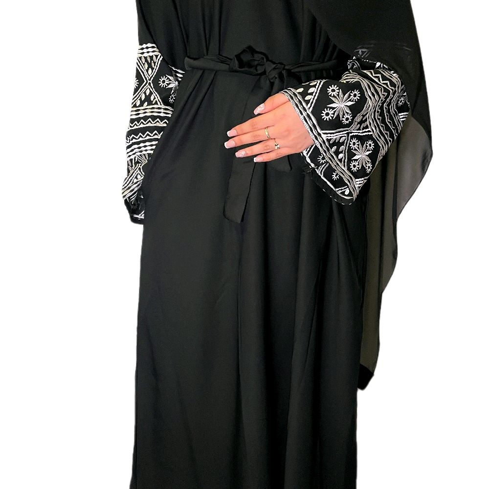 Safa Abaya In Black - Chocolate Brown
