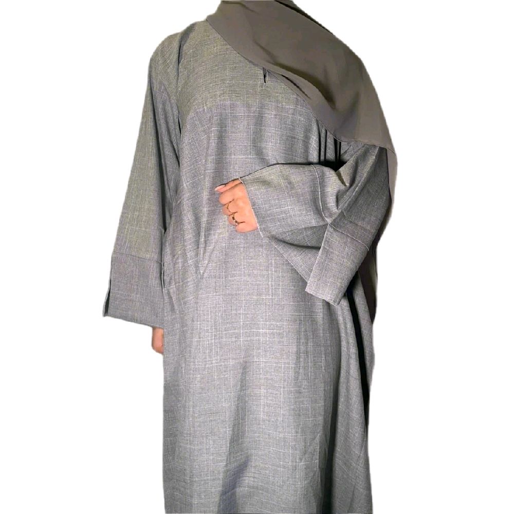 Imaan Linen Abaya with Slit Sleeves and Matching Chiffon Scarf - 8 colours luxury essential abayas plain daily affordable