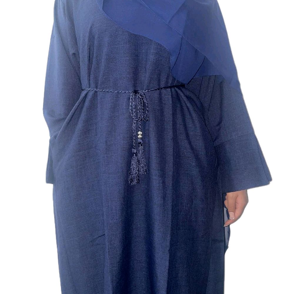 Imaan Linen Abaya with Slit Sleeves and Matching Chiffon Scarf - 8 colours luxury essential abayas plain daily affordable