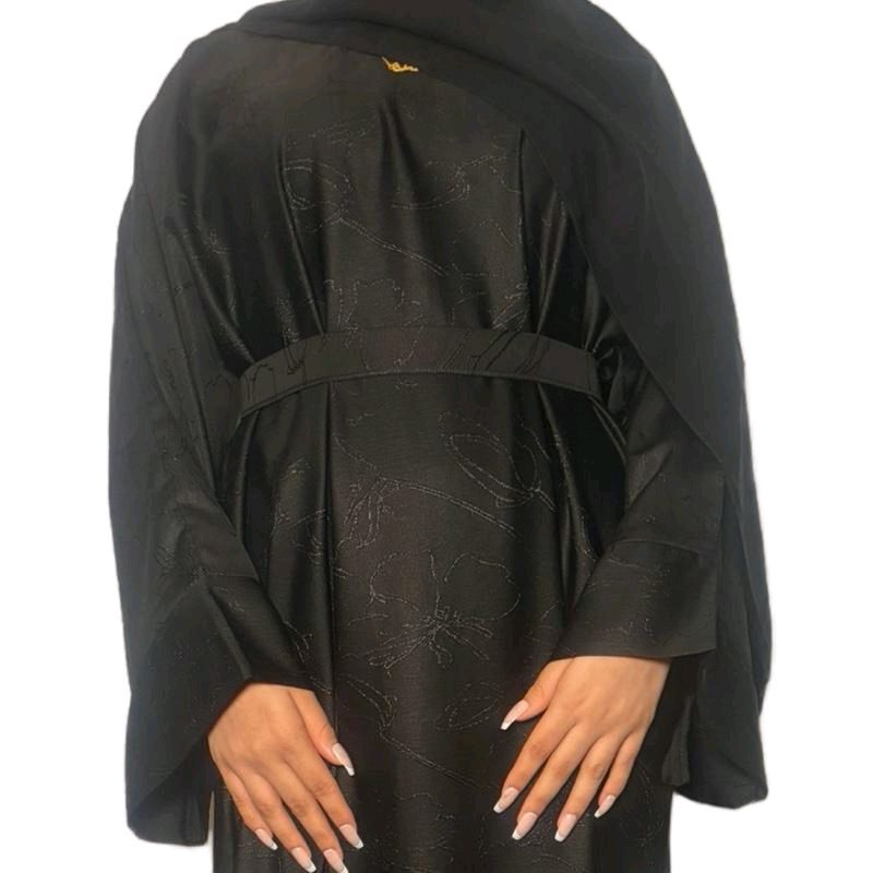 Yana Jacquard Winter Abaya, Thick Fabric, 3 Piece Set, Elegant Design, Comfortable Wear
