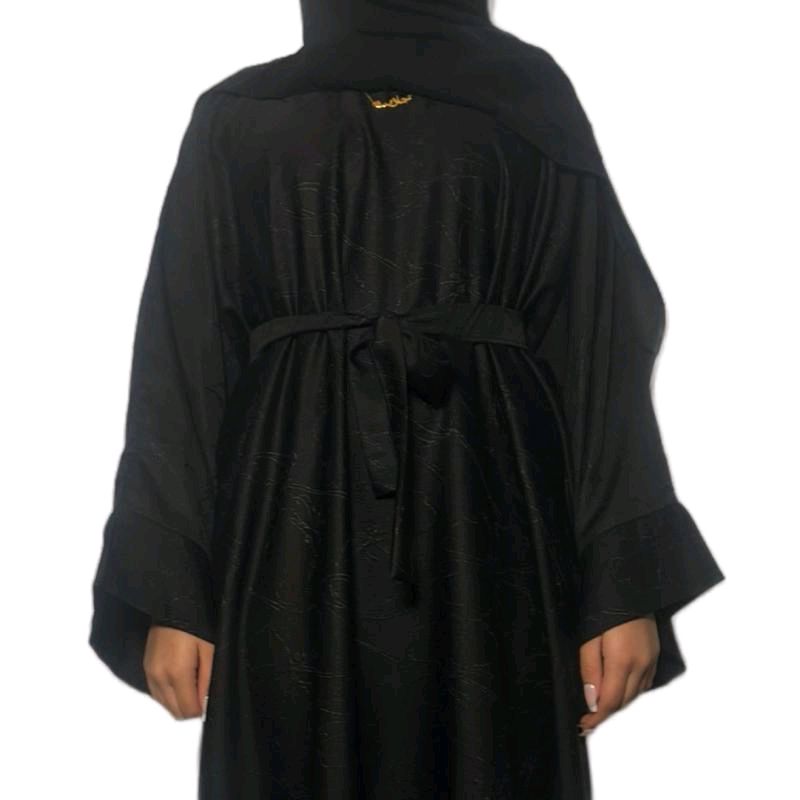 Yana Jacquard Winter Abaya, Thick Fabric, 3 Piece Set, Elegant Design, Comfortable Wear