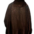 Loujain Abaya 3 Piece Set - Elegant Silk Satin & Organza with Rhinestone Details for Eid Parties & Special Occasions